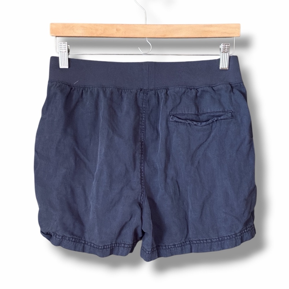 Faherty Blue Linen Blend Arlie Pull On Shorts Size Medium - Picture 3 of 5